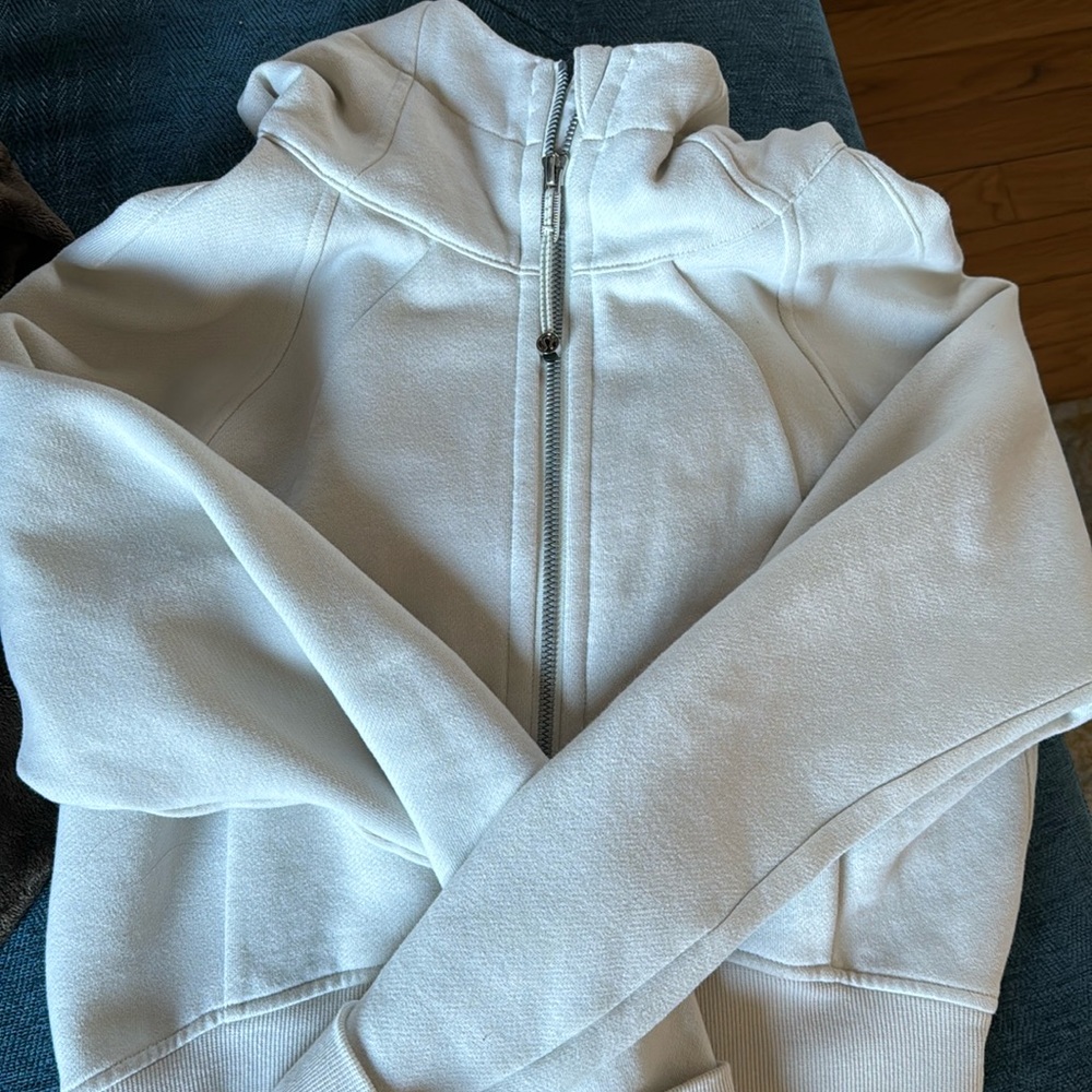 Scuba full zip cropped hoodie
